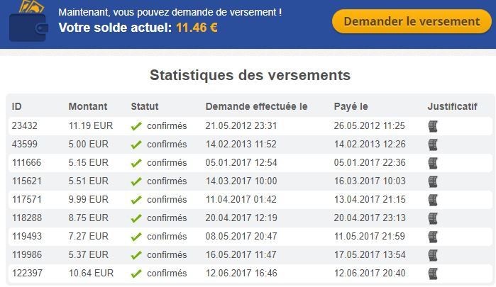 veuro preuve de paiement